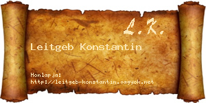 Leitgeb Konstantin névjegykártya